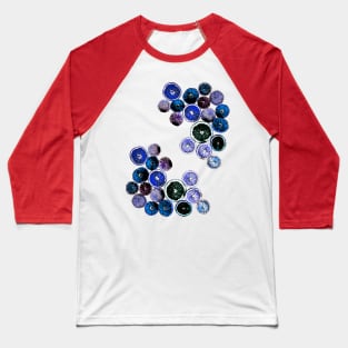 Dark Blue Fruit Slices Baseball T-Shirt